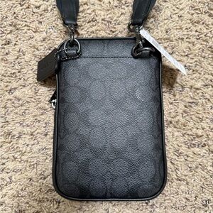Coach Signature Black Leather Crossbody